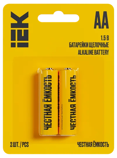 Батарейка щелочная Alkaline LR06/AA (2шт/блистер) IEK