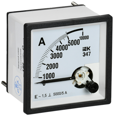 Амперметр Э47 5000/5А класс точности 1,5 72х72мм IEK