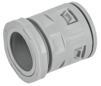 ELASTA Муфта вводная для гофрированных труб MVN32 IP40 серая IEK