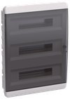 TEKFOR Корпус пластиковый ЩРВ-П-54 IP41 черная прозрачная дверь IEK0