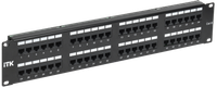 ITK 2U патч-панель кат.6 UTP, 48 порта (IDC Dual), с кабельным органайзером