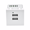PRIMER РКЮ-23-40-П Розетка USB A+A 5В 4,2А (2 модуля) белая IEK5