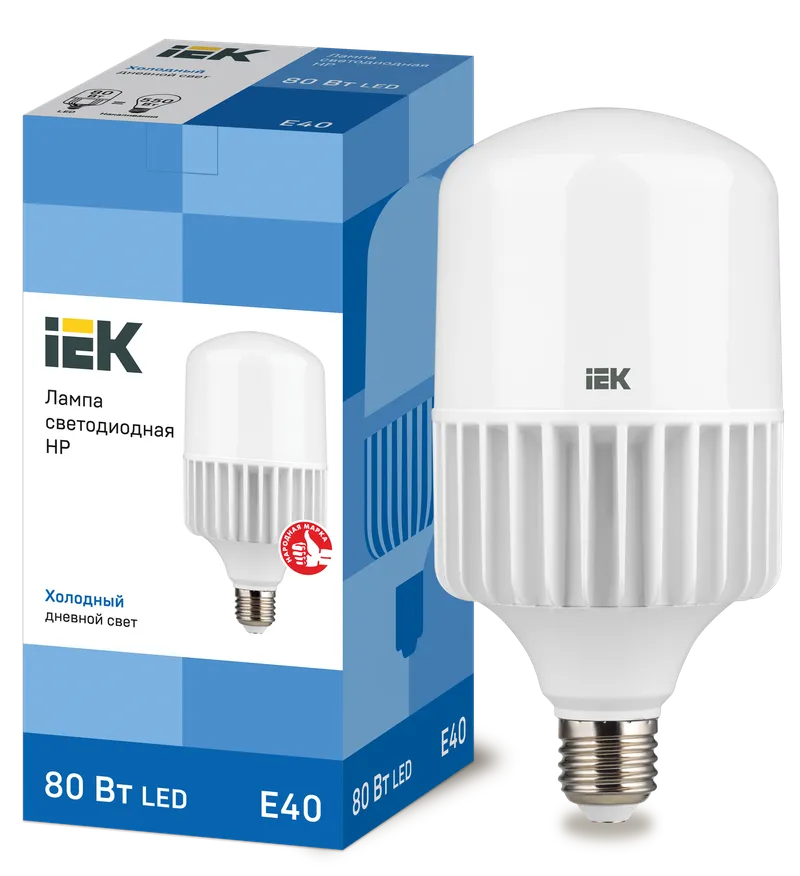 LED lamp HP 80W 230V 6500k E40 IEK