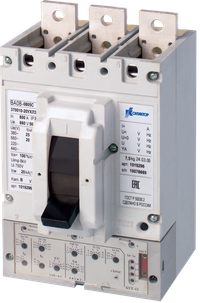 Выключатель автоматический ВА08-0635Н-361850-00УХЛ3 630А 660В уставка 20160А НР220AC выводами 1/3/5 вверх длинные выводы присоединение заднее шина или две шины/кабели алюминий Контактор