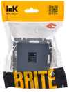 BRITE Розетка компьютерная RJ45 кат.6 РК11-БрМ маренго IEK1