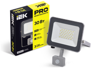 Прожектор светодиодный СДО 07-30Д с датчиком движения IP54 серый IEK