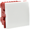ВК4-21-00-П Выключатель проходной (переключатель) одноклавишный (на 2 модуля) ПРАЙМЕР белый IEK0
