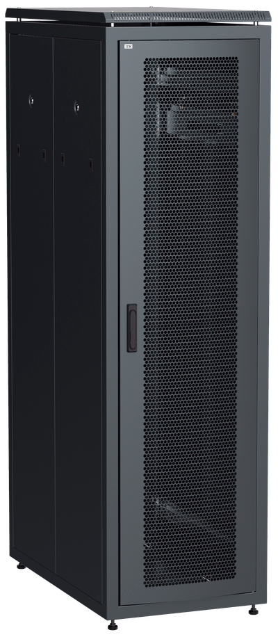 ITK Network cabinet 19" LINEA N, 42U, 600x1000mm, perforated front door, black