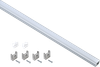 Профиль алюминиевый для светодиодной ленты 1712 накладной прямоугольный 2м с комплектом аксессуаров (опал) IEK0