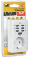 RTE-2 Electronic Daily timer with indicator 15min 6h 16A IP20 white IEK1