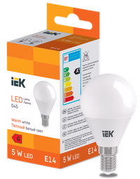 LED Globe G45 400lm 3000K E14 IEK