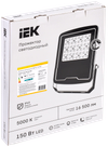 Прожектор светодиодный СДО 08-150 PRO 30град 5000К IP65 черный IEK1
