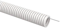 ELASTA Corrugated PVC pipe d=40mm with probe white (15m) IEK