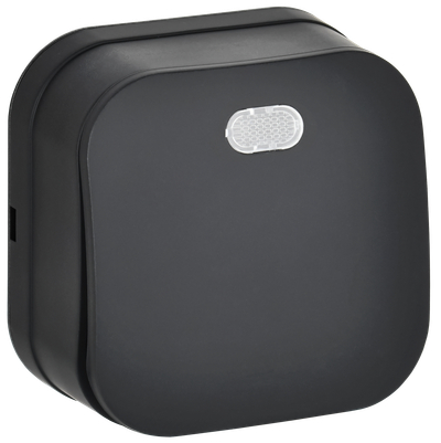 GLORY Выключатель 1-клавишный для открытой установки с индикацией 10А ВС20-1-1-ХЧм черный матовый IEK