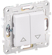 SKANDY Выключатель жалюзи 10А SK-V12W арктический белый IEK