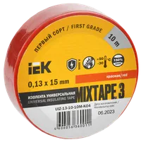 MIXTAPE 3 Insulating tape 0.13x15mm red 10m IEK