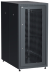 ITK LINEA E Шкаф напольный сетевой 19" 24U 600х1000мм перфорированная передняя дверь задняя металлическая черный0