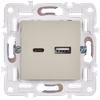 SKANDY Розетка USB A+C 18Вт SK-R13B бежевый IEK2