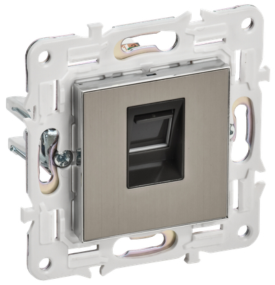 SKANDY Розетка компьютерная RJ45 кат.6 SK-K02N металл никель IEK