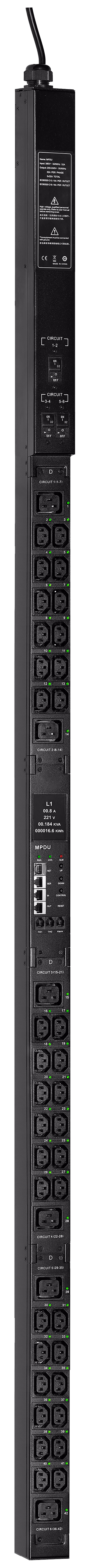 ITK CONTROL PDU с мониторингом и управлением PV1313 3Ф 32А 36С13 6С19 кабель 3м IEC60309