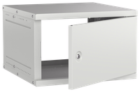 Шкаф настенный 19" 6U 600х600мм металлическая дверь серый GENERICA