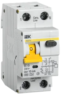 KARAT Автоматический выключатель дифференциального тока АВДТ 32 B16 10мА тип A IEK
