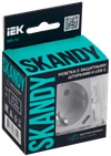 SKANDY Розетка с заземлением с защитными шторками 16А с USB C 18Вт SK-R17S серебряный IEK1