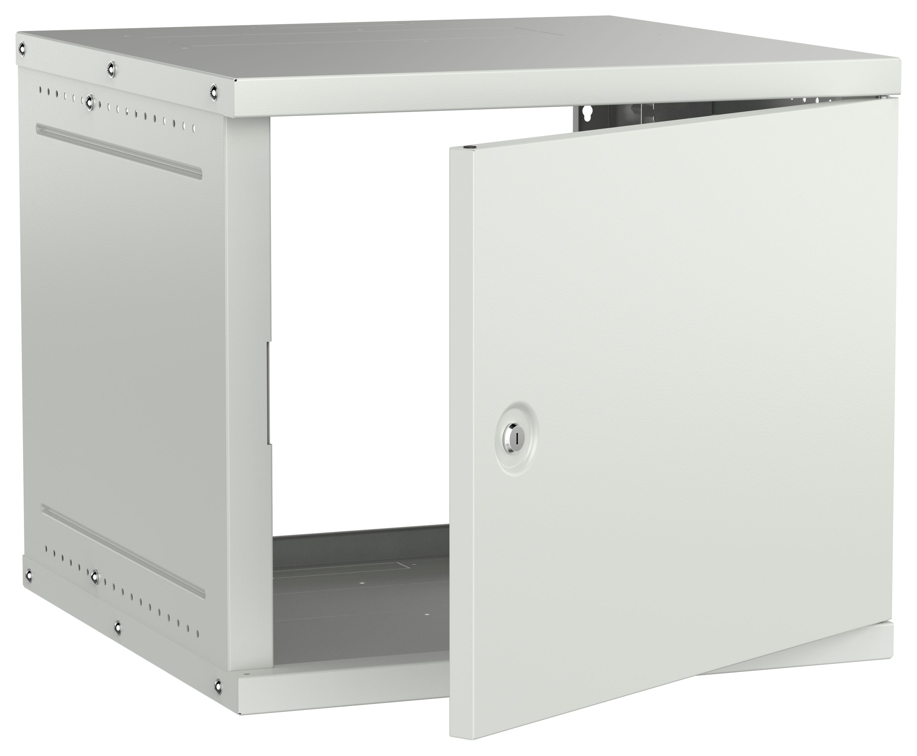 Шкаф настенный 19" 9U 600х600мм металлическая дверь серый GENERICA (LWE3-09U66-MF-G)