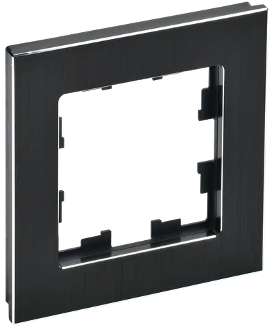 BRITE Frame 1-gang RU-1-1-BrCh metal black IEK