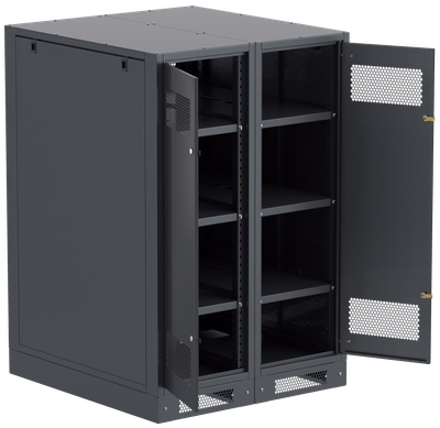 ITK LINEA B Шкаф аккумуляторный (пустой) 1350х900х950мм двустворчатая металлическая дверь черный