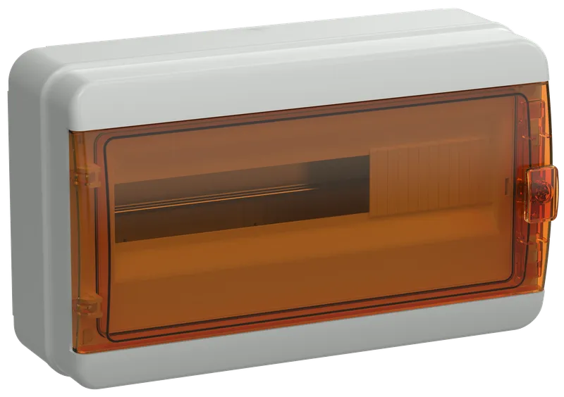 TEKFOR Корпус пластиковый КМПн-18 IP65 оранжевая прозрачная дверь IEK