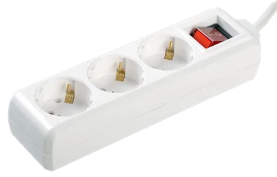 Extension cord U 03K with a switch 3 sockets 2P+PE/1,5 meters 3x1mm2 16A/250 IEK