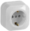 RSSh20-3-XB Single socket with grounding contact with protective shutter 16A open installation GLORY (white) IEK0
