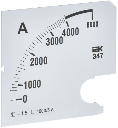 Шкала сменная для амперметра Э47 4000/5А класс точности 1,5 96х96мм IEK