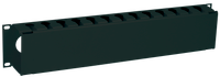ITK Кабельный органайзер с крышкой 19" 2U черный