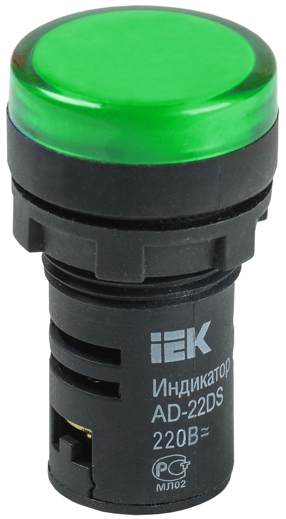 Лампа AD22DS(LED)матрица d=22мм зеленый 110В AC/DC IEK (BLS10-ADDS-110-K06)