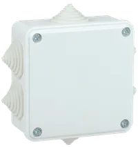 KM41236 junction box for exposed wiring 70x70x40 mm IP44 (RAL7035, 4 lead-ins, pop-top cap)