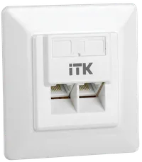 ITK Внутренняя информационная розетка RJ45 кат.6 UTP 2 порта