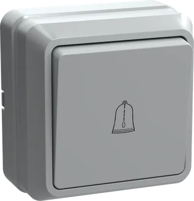 OKTAVA Выключатель 1-клавишный кнопочный для открытой установки 10А ВСк20-1-0-ОБ белый IEK