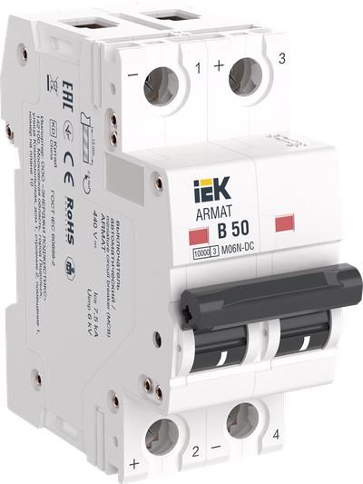 ARMAT Автоматический выключатель M06N-DC 2P B 50А IEK