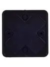 KM soldering box for open wiring 75x75x28mm black (RAL 9005) IEK2
