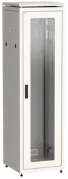 ITK LINEA N Шкаф сетевой 19" 42U 600х600мм стеклянная передняя дверь задняя металлическая серый0