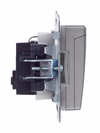 BRITE Розетка 1-местная с заземлением с защитными шторками и крышкой 16А IP44 РСбш10-3-44-БрС сталь IEK5
