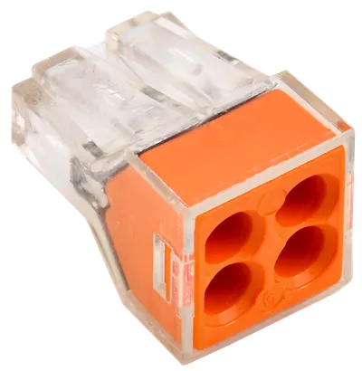 Building and installation terminal series 773 in a transparent case, without contact paste, is intended for single-core/stranded copper conductors.