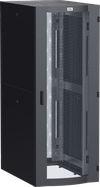 ITK LINEA S Шкаф серверный 19" 48U 800х1000мм передняя дверь двухстворчатая перфорированная задняя дверь перфорированная черный RAL 90050