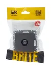 BRITE TV socket 2 way PTB10-0-BrS steel IEK7