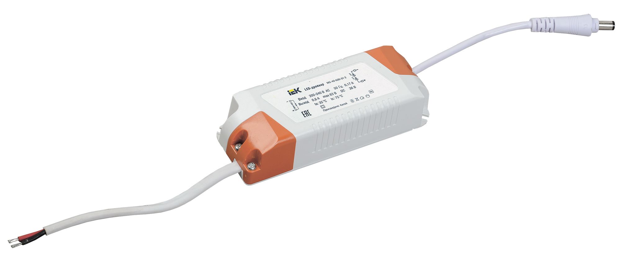 LED-драйвер MG-40-600-01 E для LED светильников 36Вт IEK (LDVO0-36-0-E-K01)