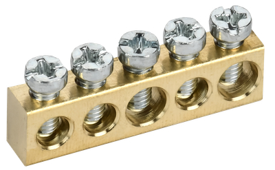 TEKFOR Шина нулевая сечение 6х9 5 отверстий IEK