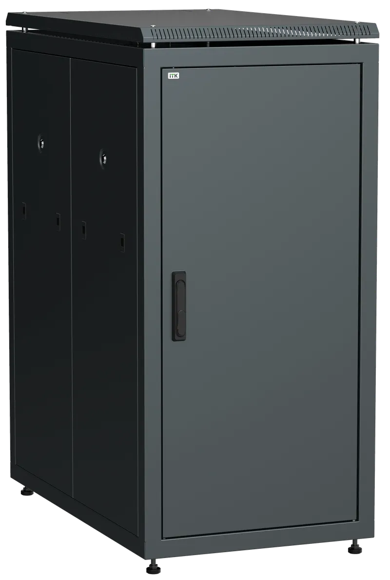 ITK LINEA N Шкаф сетевой 19" 18U 600х1000мм металлическая передняя дверь черный