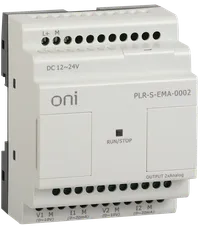 Logic relay PLR-S. Expansion module with 2 analog output channels (0..10V/0..20mA) ONI series. Supply voltage 12-24 V DC